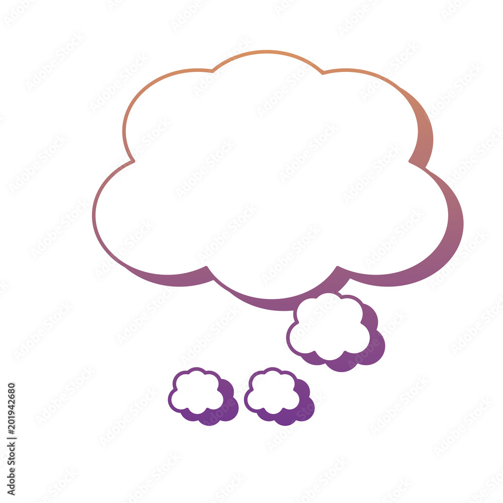 speech cloud icon over white background, colorful design. vector illustration speech cloud icon over white background, colorful design. vector illustration