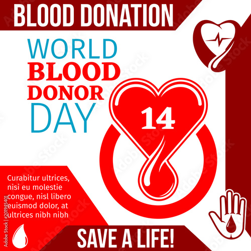 World Blood Donor Day medical banner design