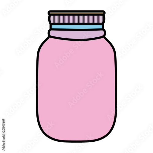 color fragile glass bottle preserve object