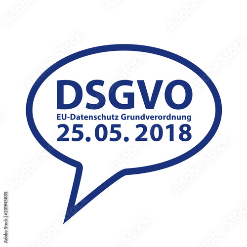 EU Datenschutz Grundverordnung Sprechblase