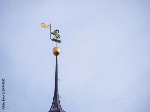 The Old Thomas figure on the top of Town Hall of Tallinn (Estonia)