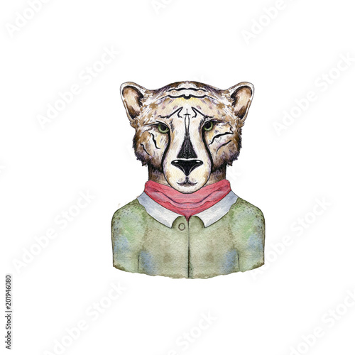 Sticker Watercolor wild cats