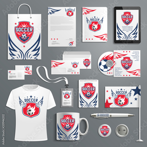 Vector soccer football club ector promo materials