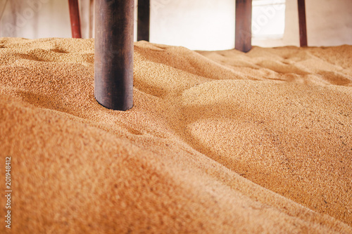 fertilizer for the fields is in the warehouse of a plant for the production of agrochemistry