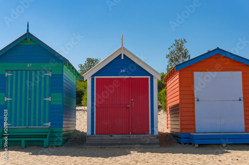 Beach houses at Brighton beach in Melbourne, Australia © Olga K