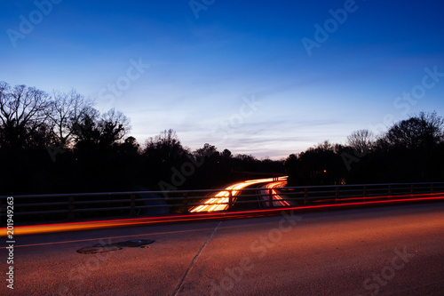 Long Exposure of Cars on Highway at Night