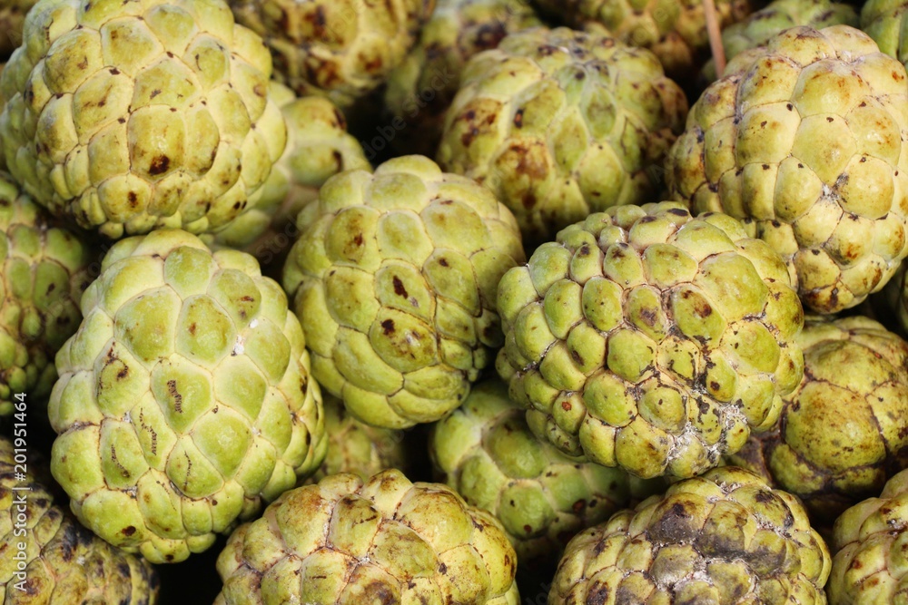 Sugar apple is delicious in the market Sugar apple is delicious in the market