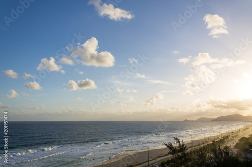 Rio de Janeiro Brazil - Sunset at Barra da Tijuca Beach