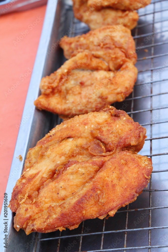 Fried chicken is delicious in street food Fried chicken is delicious in street food
