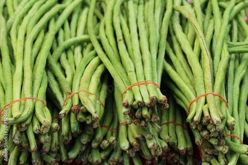 Long bean for cooking in the market