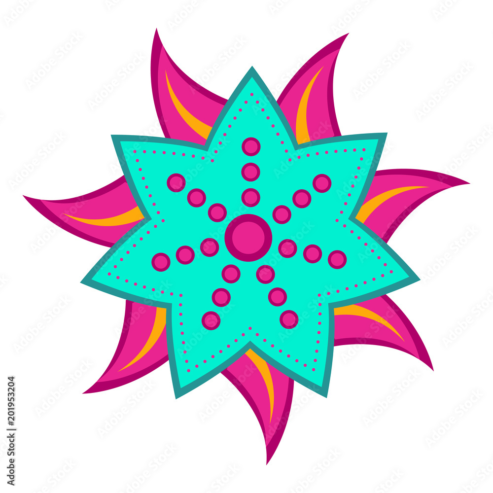 Obraz premium Cute flower icon