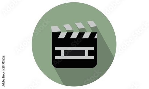 Cinema Clapperboard vector flat icon