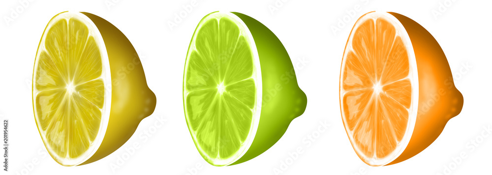 Obraz premium Illustration of a lemon.