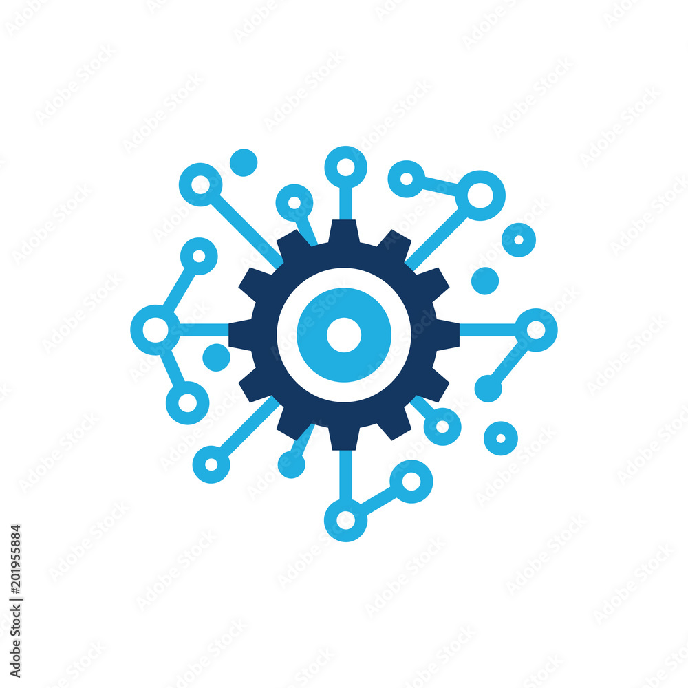Gear Network Logo Icon Design Gear Network Logo Icon Design