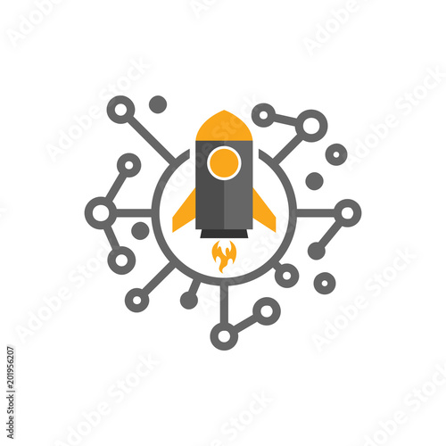 Rocket Network Logo Icon Design