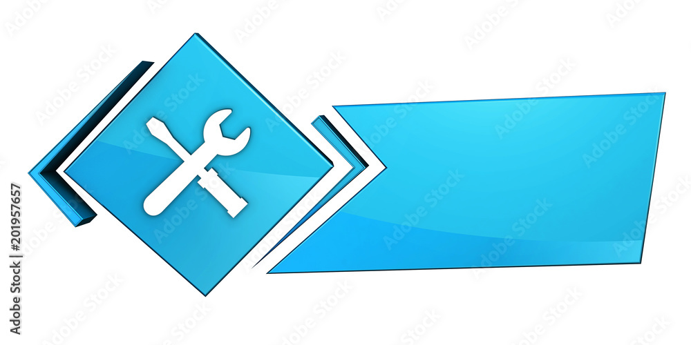 Fototapeta premium Niebieski baner 3D