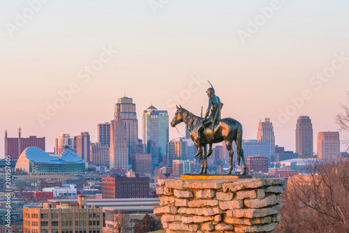 The Scout overlooking downtown Kansas City photo