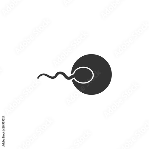 Sperm fertilizing egg cell icon. Simple element illustration. Sperm fertilizing egg cell symbol design from Pregnancy collection set. Can be used in web and mobile