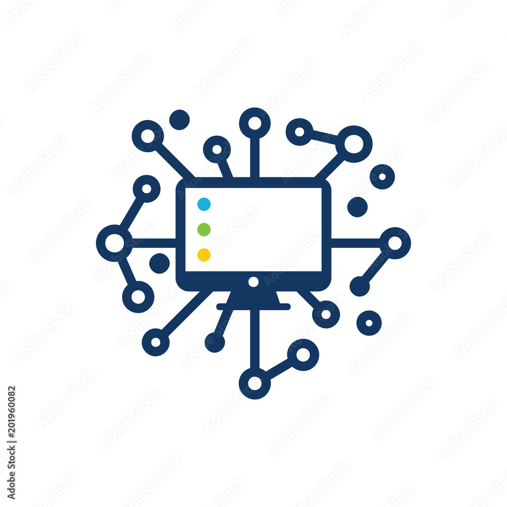 Computer Network Logo Icon Design Computer Network Logo Icon Design
