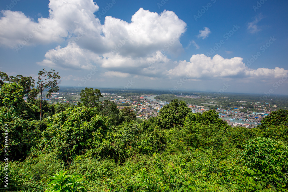 Viewpoint (Khao Mat zee ), Chumphon Province, admire the fishing village and the blue sea. Viewpoint (Khao Mat zee ), Chumphon Province, admire the fishing village and the blue sea.