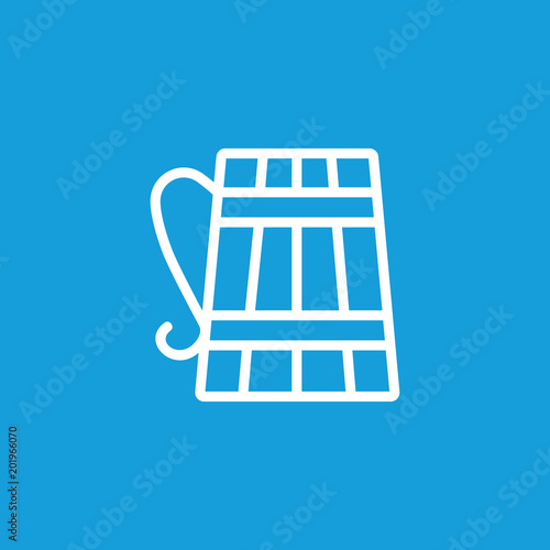 Wooden Beer Mug Line Icon