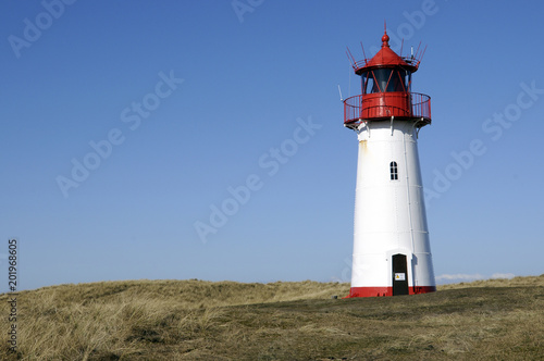 Leuchtturm am Ellenbogen, Sylt, nordfriesische Insel, Schleswig-Holstein, Deutschland, Europa