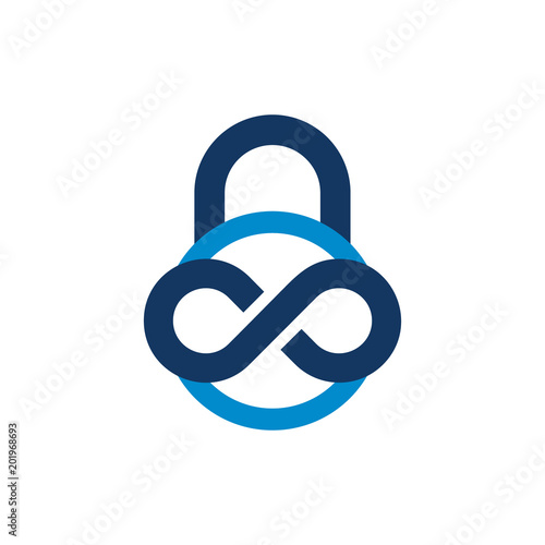 Infinity Lock Logo icon Design