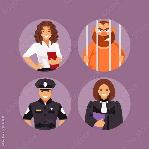 Legal professions vector