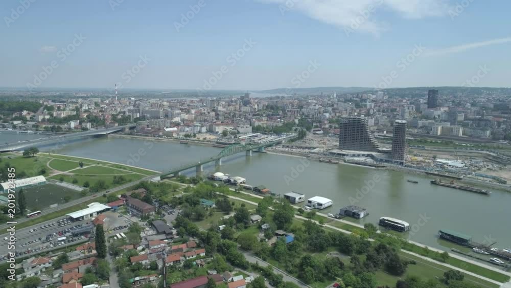 Aerial view of downtown Belgrade Aerial view of downtown Belgrade