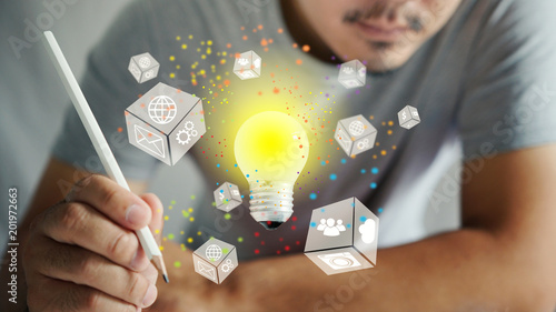 Foto New idea concept, innovation and creativity
