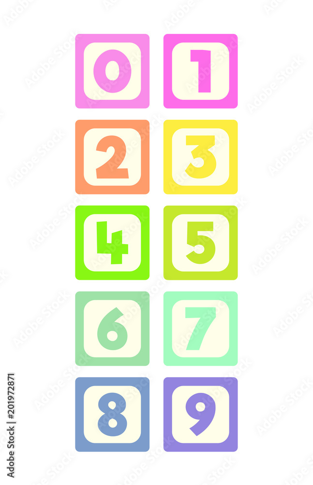 Pastel Number Blocks Pastel Number Blocks