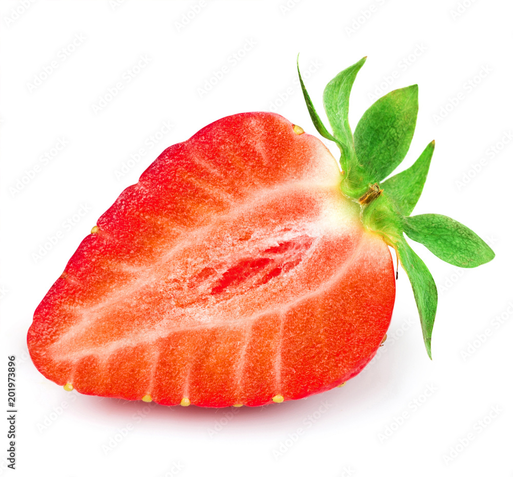 Strawberry half isolated