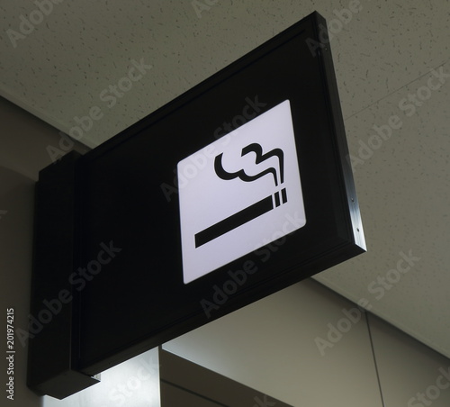 Smoking room sign