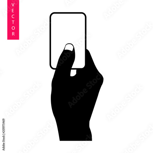 Red card vector icon, logo