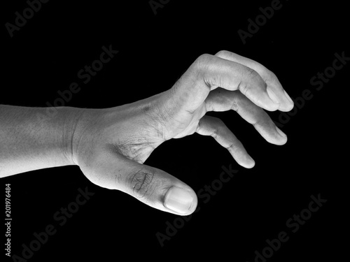 Claw Hand Sign, Black and White Photography