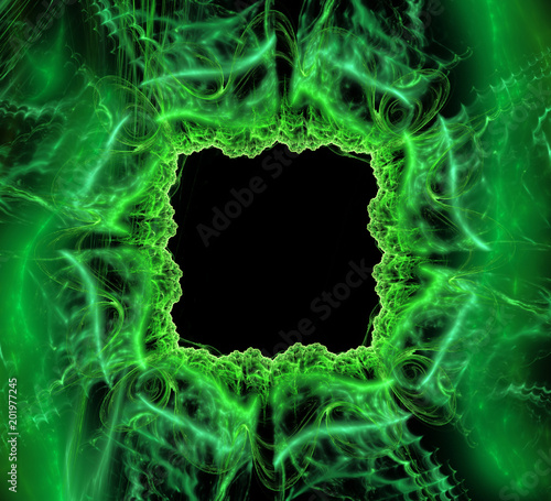 abstract black and green background
