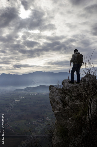 hiker on mountain park on monte caievola © ciroorabona