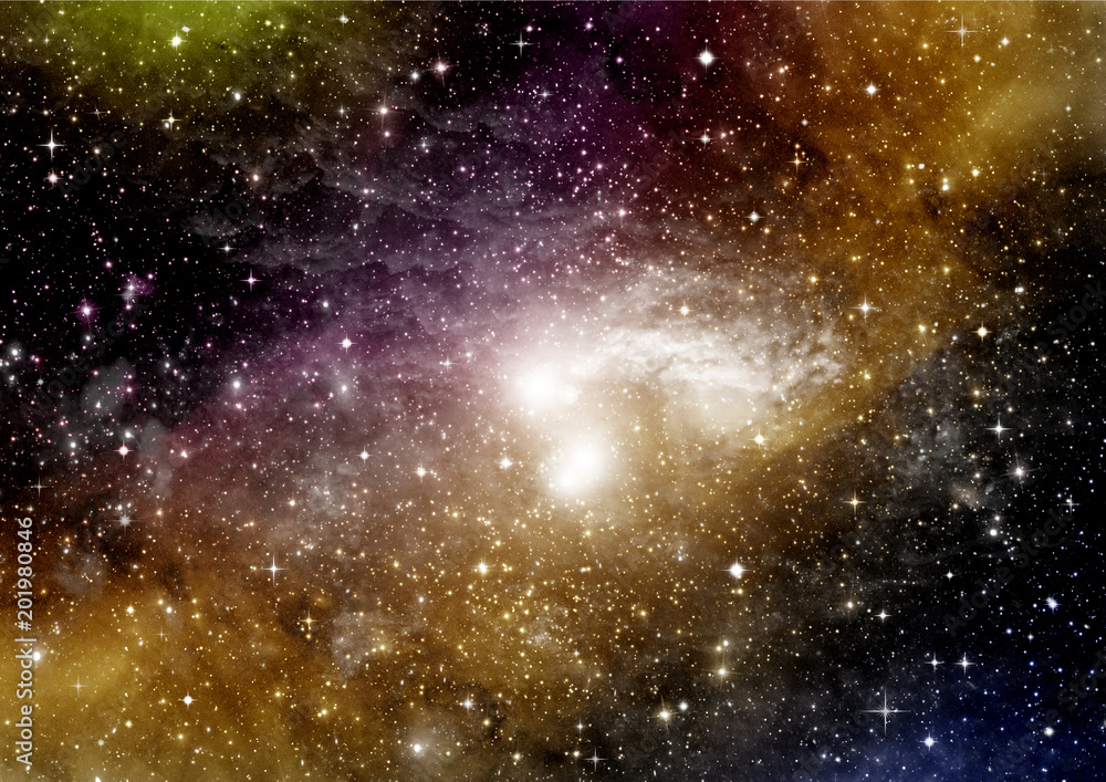 galaxy in a free space galaxy in a free space