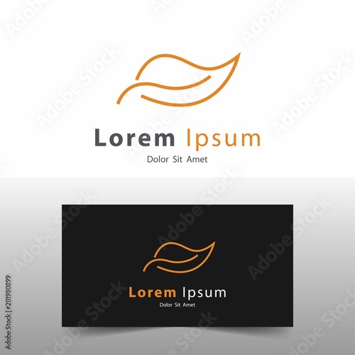 Leaf Logo design template. Simple logo in a modern style