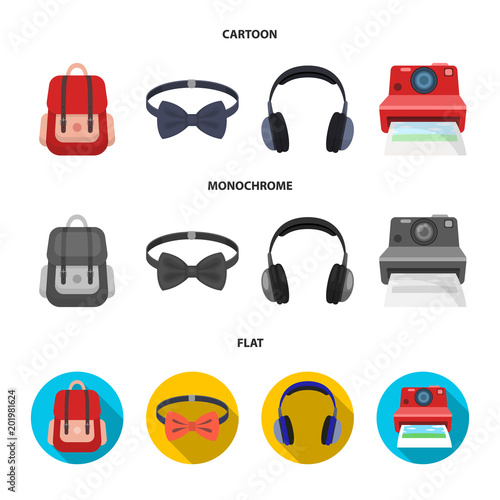 Hipster, fashion, style, subculture .Hipster style set collection icons in cartoon,flat,monochrome style vector symbol stock illustration web.