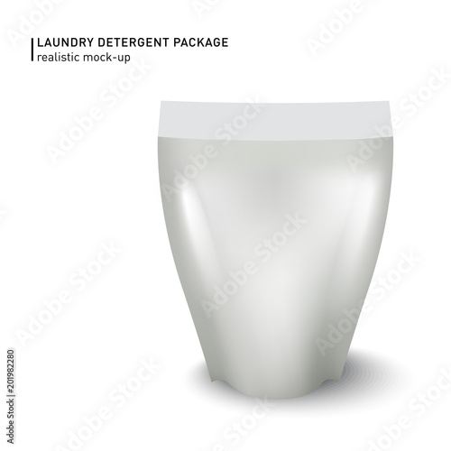 Silver bag package on a white background