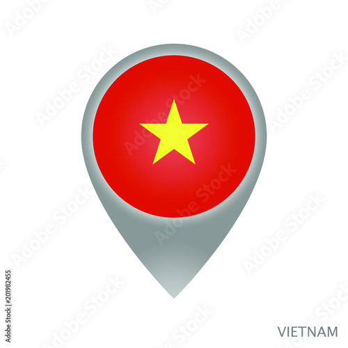 Map pointer with flag of Vietnam. Gray abstract map icon. Vector Illustration. Free Download Map pointer with flag of Vietnam. Gray abstract map icon. Vector Illustration. - GFXLoad