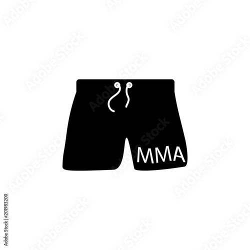 sports shorts MMA icon. Element of fighting ana MMA illustration. Premium quality graphic design icon. Signs and symbols collection icon for websites, web design, mobile app