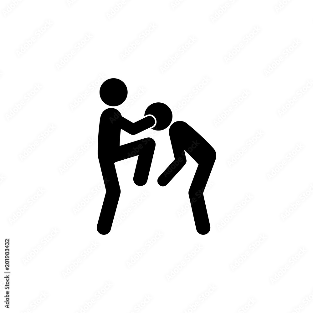 kneejerk icon. Element of fighting ana MMA illustration. Premium