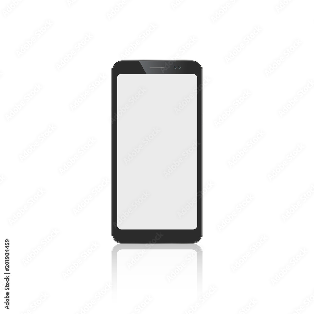 Device Mockup smartfone, new phone vector drawing isolated on white background Device Mockup smartfone, new phone vector drawing isolated on white background
