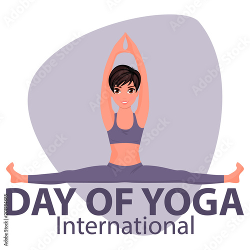 Vector illustration of international yoga day.