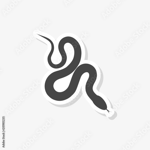 Wallpaper Mural Reptile snake sticker, simple vector icon Torontodigital.ca