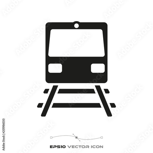 subway train glyph icon