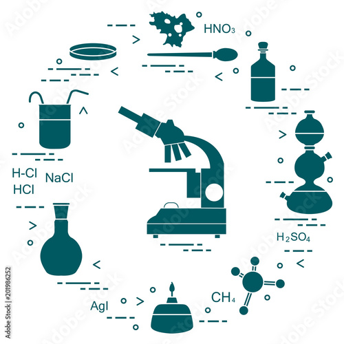 Chemistry scientific, education elements.