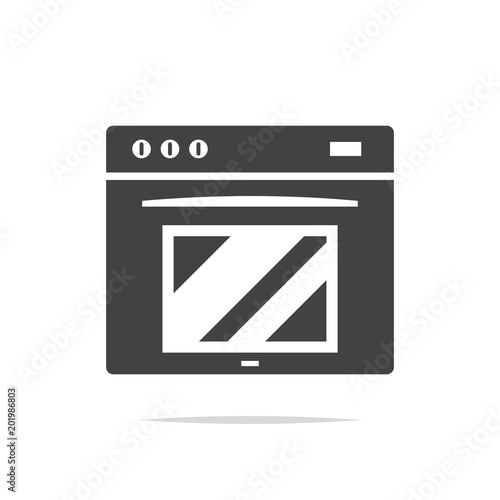 Oven icon vector isolated